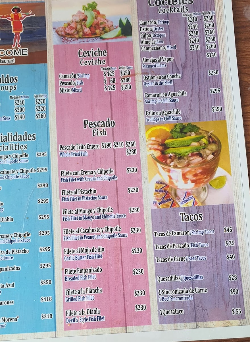 Mariscos La Morena Menu - Image 5