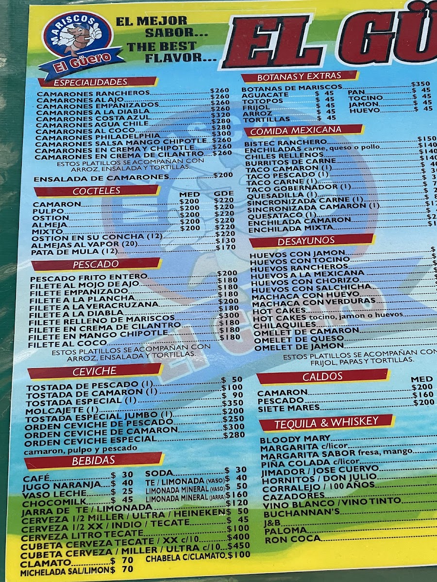 Mariscos La Morena Menu - Image 6